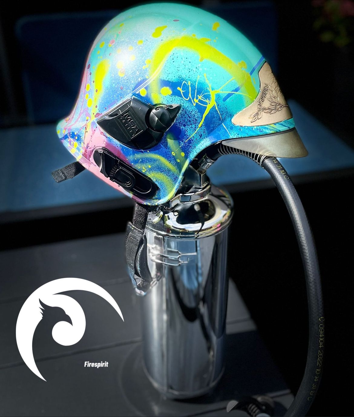 Casque pompier personnalisé version street art