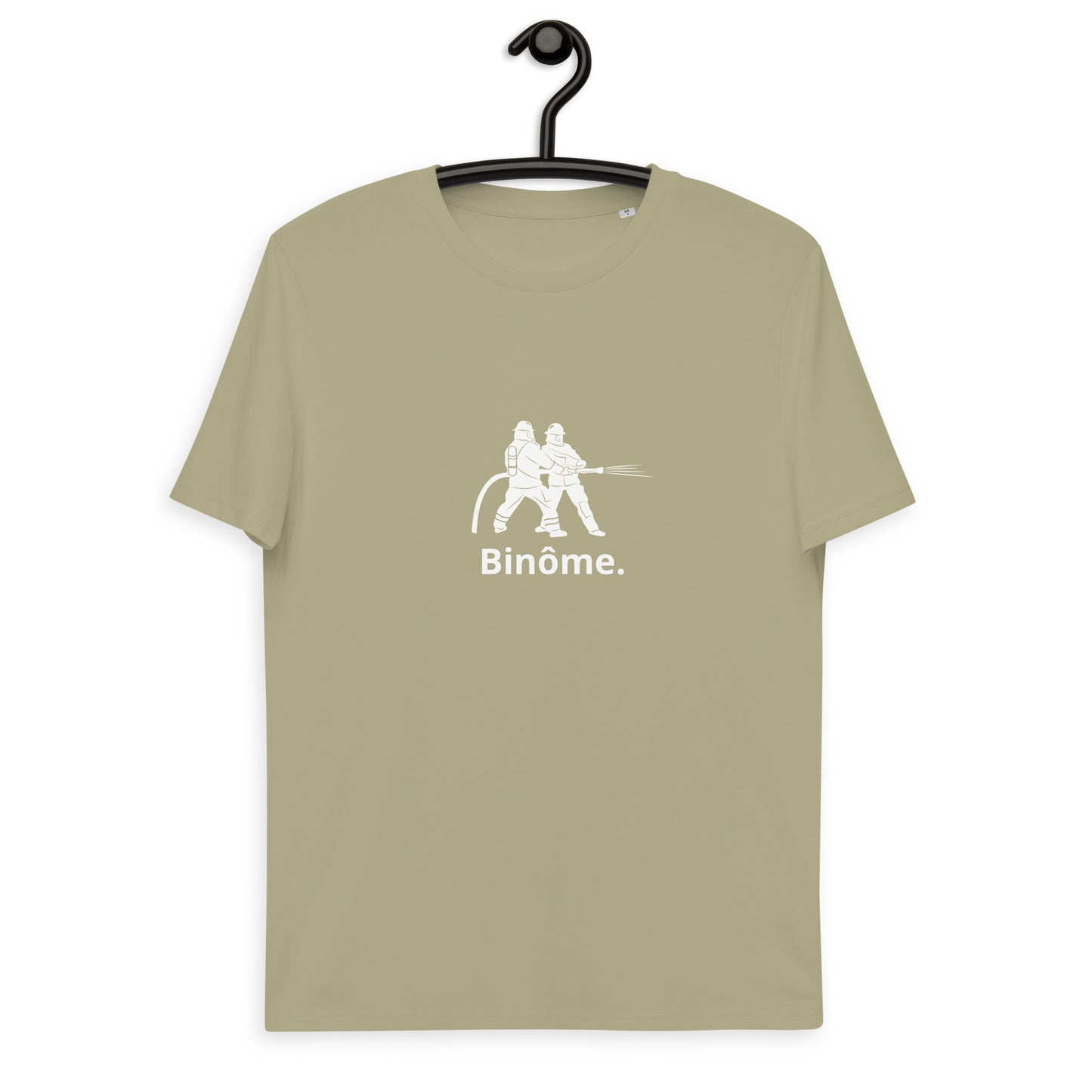 Tee shirt Binôme Pompier Vert pale