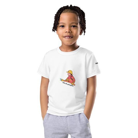 T-shirt col ras du cou enfant - Fils de pompier